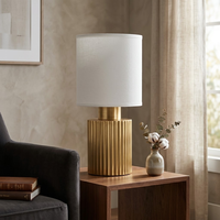 Lampe de table LED moderne sans fil rechargeable avec abat-jour en tissu tactile et variateur d'intensité, expédiée depuis notre entrepôt aux États-Unis