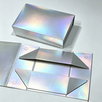 Luxuriöse Maßgefertigte Starre Magnetische Laser-Karton Kosmetik-Geschenkbox, Faltbare Luxus-Geschenkverpackung für Kleidung und Kosmetik