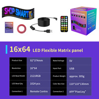 Panneau d'affichage LED avec application et télécommande, gradation, bricolage, décoration intérieure, fête, mariage, lumières alimentées par USB, design moderne, noir