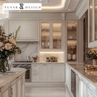 Cuisine sur mesure de style provincial français, solution clé en main pour toute la maison, meubles classiques en bois massif blanc sur mesure