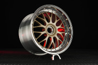 Nouvelles jantes en alliage forgé monobloc finition bronze design maille 15-19 pouces 5x114.3/112/130 PCD Garantie 10 ans
