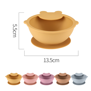 Bộ dụng cụ ăn dặm cho bé bằng silicon bán buôn, 6 món: yếm, bát, thìa, dĩa, đĩa, cốc. Có thể in logo tùy chỉnh. - Product Image 3