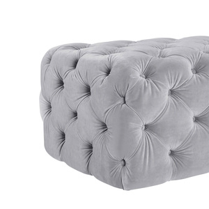 Chất lượng cao đồ nội thất hiện đại băng ghế dự bị chần nút nhung nữ hoàng Ottoman sofa Phân Ottoman - Product Image 2