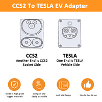 Adaptateur de charge rapide DC Tesla CCS2 TIMEYES ST-E054 avec logo personnalisé, prise EV haute intensité, remplacement, boîtier en cuivre PC, OEM ODM