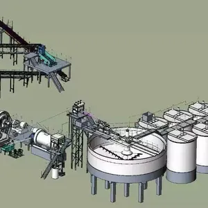 DRC Mining Golderz trenn maschine 250 t/d Komplette CIL-Anlage, die Au durch Cyanid ierung extrahiert