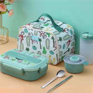 Most Popular 750ml Adult Kids Bento Box 316 Stainless Steel with Spoon and Fork Soup Bowl Food Grade Durable Kids Bento Boxes