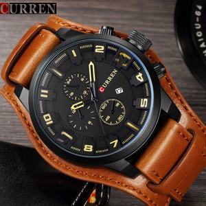 Nuevo Reloj con Logotipo Personalizado CURREN 8225, Reloj de Lujo para Hombre, Esfera Grande, Calendario, Resistente al Agua, Correa de Cuero, Estilo Casual - Product Image 3
