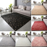 Tapis moelleux en fausse fourrure de lapin avec imprimé doré craquelé, tapis de chevet moelleux, tapis rose doré, tapis shaggy rose pour salon