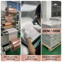 Adesivi Metallici Oro Rosa OEM con Linee Artistiche, Foglio Trasparente, Decalcomanie Iconiche per Regali di Caffè e Diari