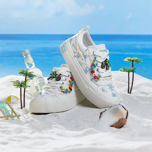 Thick <b>Platform</b> Canvas Sneakers Multi Color Star Patch Fringe Edge Chunky Rope Lace Casual Board <b>Shoes</b> Spring Autumn Summer - Product Image 1