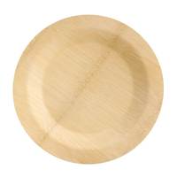 Assiettes rondes et carrées en bambou jetables 100% écologiques, vaisselle plate compostable biologique pour mariages et fêtes
