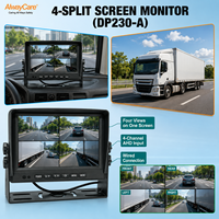 Moniteur de véhicule AHD AlwayCare 7 pouces 4 canaux, écran quadruple 1080P, affichage de recul automatique pour camion, bus, véhicule commercial