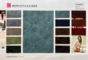 Настраиваемые водонепроницаемые стойкие к истиранию экологически чистые Oeko-Tex стандартные трещины текстуры HongYun HY426YL PU кожаные сумки - Product Image 4