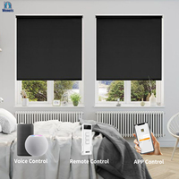 Store à enroulement électrique intelligent double, motorisé, avec occultation intégrée, taille et couleur personnalisables pour fenêtres françaises et usage domestique