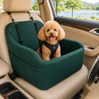 Siège de voiture pour animaux de compagnie en polaire doux avec ceinture de sécurité, pour petits chiens et chats, antidérapant, imperméable, coussin de voyage pour animaux de compagnie