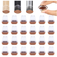Couvre-pieds de chaise en silicone, fond en feutre, protection de pieds de meubles en silicone souple, coussinets antidérapants, protection de sol pour pieds de table
