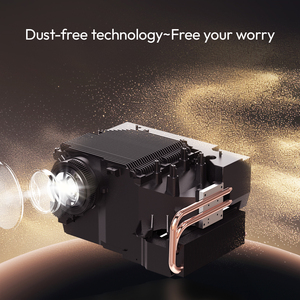 Byintek Phong Cách Bắc Âu 1000 ANSI Lumens LCD 1080P Chiếu T5 Xách Tay Home Vải 4K Máy Chiếu Với Chuyên Nghiệp Bass Loa - Product Image 4