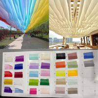 Tissu de draperie élégant en forme de vague, draperie de plafond mobile, rideau de plafond pour décorations de mariage, toiles de fond d'événements