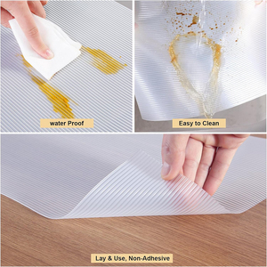 Revestimiento <span class=keywords><strong>EVA</strong></span> para estantes de vidrio, Protector de estantes, revestimiento de cajón reductor de ruido para uso en armarios de cocina, mesas, lavaderos - Product Image 4