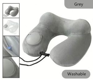 Almohada de Viaje Inflable Ajustable para Dormir en el Avión, Soporte para el Cuello, para Viajes Largos en Avión, Lavable - Product Image 2