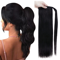 Extensions de cheveux les plus populaires, cheveux vierges non traités, cheveux brésiliens Remy, vague d'eau et lisses, tresses de queue de cheval, étiquette privée