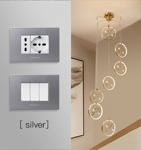Cao cấp 16A 250V điện tường thiết bị chuyển mạch ổ cắm ý tiêu chuẩn kim loại đồng nhôm nhựa EU - Product Image 5