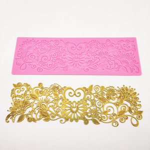 YS fai da te tappetino in pizzo per torte fondente stampi per dolci floreali con fiori e fiori che decorano cioccolato in Silicone strumenti per fare torte - Product Image 3