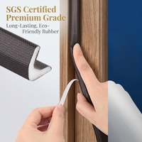 Tira de Sellado de Seguridad Moderna en Forma de V, Autoadhesiva, de Espuma, para Puertas y Ventanas Antirrobo