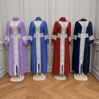 Nouvelle Robe Décontractée Élégante d'Abaya Imprimée pour Femmes Musulmanes du Moyen-Orient en Gros