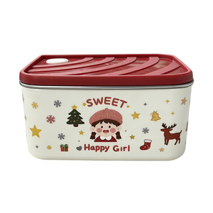 Sweet Happy Girl Lunch <b>Box</b> Rectangle <b>Plastic</b> Lid 304 Stainless Steel Insulated Microwave Safe Portable For Office Students - Product Image 4