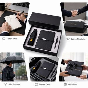 Set de Regalo Corporativo Promocional, Paraguas, Cuaderno, Bolígrafo, Logotipo Personalizado, Set de Regalo Ejecutivo para Oficina, Venta al Por Mayor, Fábrica OEM - Product Image 3