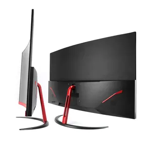 批发厂价游戏显示器144hz 2K 4k 23.8 24 27英寸曲面显示屏游戏电脑显示器发光二极管显示器电脑