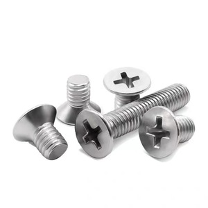 304 Stainless Steel Phillips Head Countersunk Screws Metric A2-70 Flat Head Standard Thread Plain Finish - Product Image 1