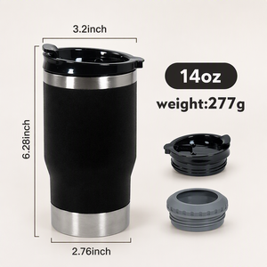 Gobelet isotherme de boisson personnalisé de 14 onces en acier inoxydable pour bouteille de vin avec ouvre-bouteille de bière de 14oz dans la voiture - Product Image 4
