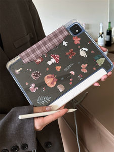 ภาพประกอบเห็ดกระรอกฤดูใบไม้ร่วงฤดูหนาวสำหรับเคสไอแพดโปรแบบแบน มินิ 6 โปร/แอร์ 3 รุ่นที่ 10 (10.9 นิ้ว) แอร์ 5 - Product Image 6