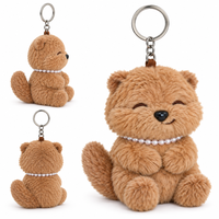 Porte-clés personnalisés en peluche douce, style dessin animé, petit ours en peluche, adorable porte-clés en peluche pour sac