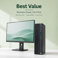 PC Desktop Bisnis yang Dapat Disesuaikan Zhaoxin KX U6780A 8 Core 16GB RAM 512G M.2 SSD Jaringan Gigabit Monitor 23.8 Inci Paket Lengkap