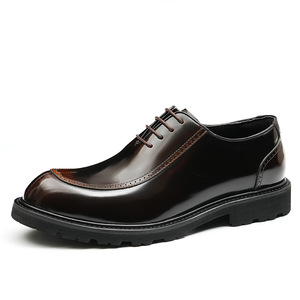 Zapatos de hombre de piel sintética y cuero vacuno, los más vendidos, para ocasiones formales de negocios. Zapatos de cuero genuino de primera calidad para bodas. - Product Image 5