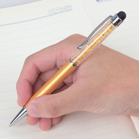 Stylo à bille en cristal personnalisé, stylo à bille en cristal, stylo à bille en métal avec sable liquide, paillettes, encre à base d'huile, stylo à bille métallique coloré
