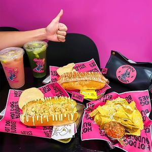Papier sulfurisé personnalisé, biodégradable, écologique, recyclable, de qualité alimentaire, enduit de PE, résistant à la graisse, pour hamburgers, poulet frit, hot-dogs - Product Image 2