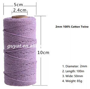 100% coton naturel boulangers ficelle ficelle macramé cordon corde pour coton emballage cordes coton corde torsadée bricolage - Product Image 4