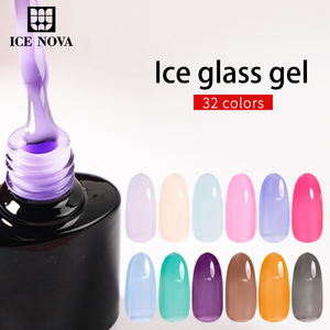 ICE NOVA ICE Glass Gel Polish Série Adhésive Entièrement Transparente Couleurs Claires Adaptées au Printemps Sans HEMA/TPO/HPMA Végétalien Biologique - Product Image 3