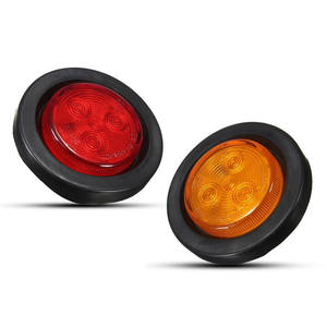 Systèmes d'éclairage automobile, Feux latéraux de camion, 4 petits feux ronds à LED, Feux de bordure ronds, Accessoires pour camions - Product Image 1