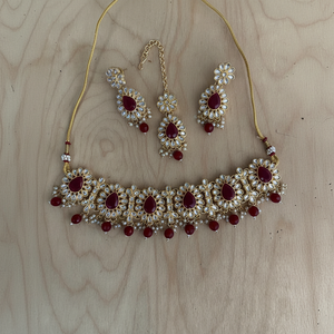 ชุดสร้อยคอหิน kundan ชุบทอง10581099MR - Product Image 2