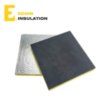 Panneau de laine de verre, laine de verre, panneau de 1 pouce, 2 pouces avec feuille d'aluminium pour l'isolation thermique et acoustique des conduits de CVC, à bon prix