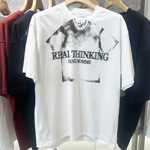 Camiseta Oversize Oscar Personalizada Estilo Retro Lavado con Estampado, Diseñ<span class=keywords><strong>o</strong></span> Distressed con Salpicaduras, Cuello Redondo, 100% Algodón, Nueva Colección 2026 - Product Image 3