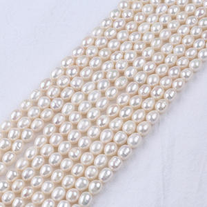 Perles de riz d'eau douce naturelles de 8-9 mm pour colliers DIY, vente en gros directe, fabricants de Zhuji, diverses couleurs disponibles - Product Image 2