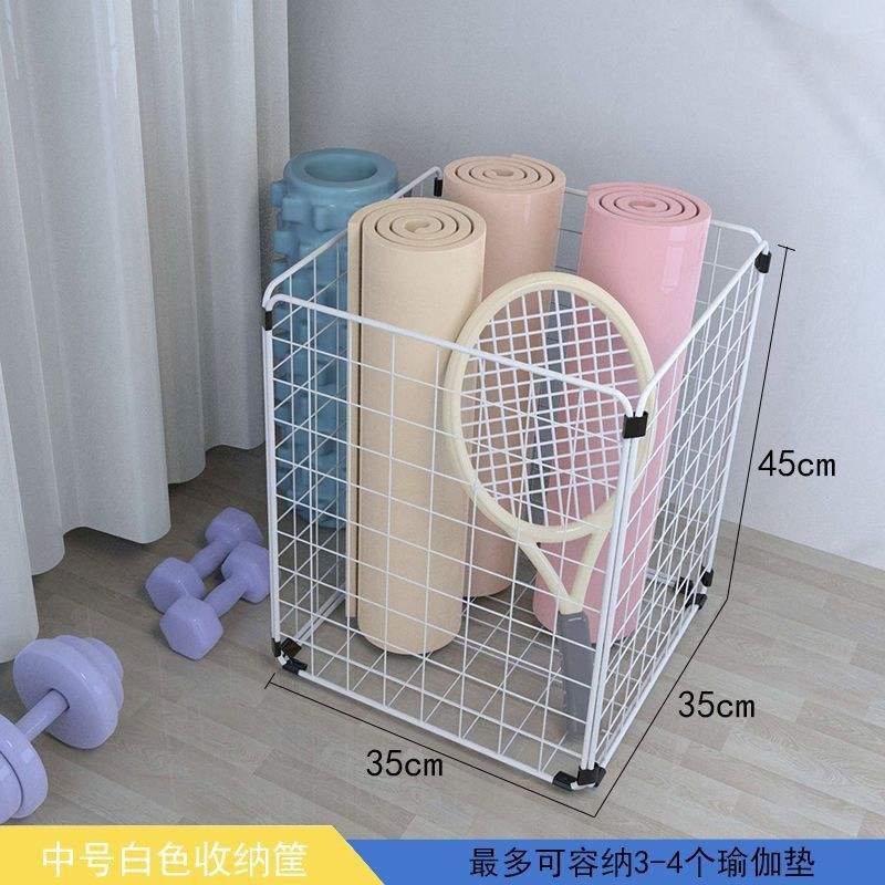 ตะกร้าเก็บของสีขาวขนาดกลาง