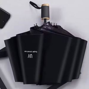 Custom Uv Protection Travel Small Portable <b>Windproof</b> Promotional Rain Sun <b>Umbrella</b> With Logo - Product Image 3