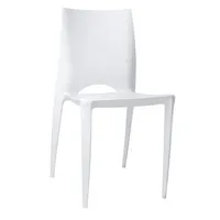 Chaise de salon et de bar moderne empilable en plastique d'extérieur sans accoudoirs confortable à haute capacité portable pour meubles de maison